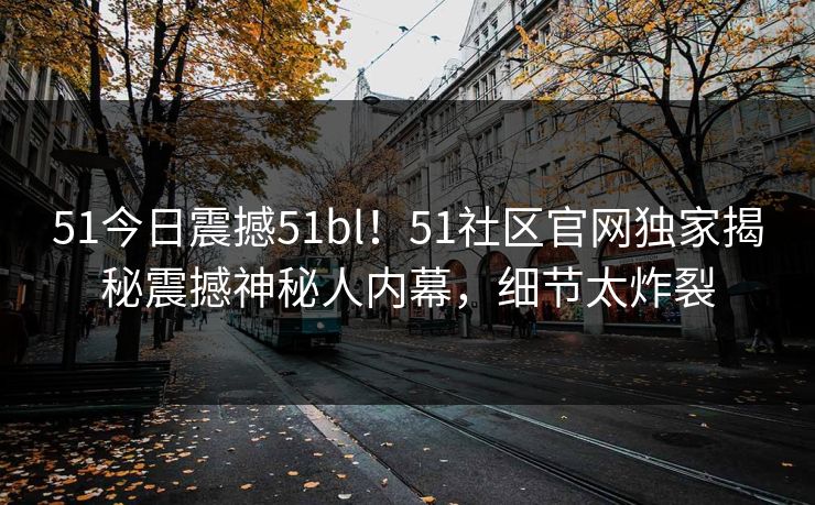 51今日震撼51bl！51社区官网独家揭秘震撼神秘人内幕，细节太炸裂