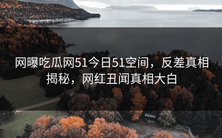 网曝吃瓜网51今日51空间，反差真相揭秘，网红丑闻真相大白